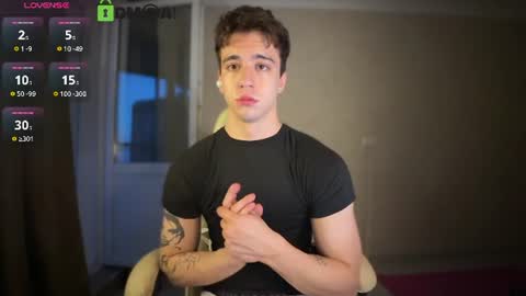 Snapshot of adampolerno chatting on 07-10-26, 11:40 Hi Im Adam Glad to see u here 3 And its my first day online show from 07-10-26, 11:40