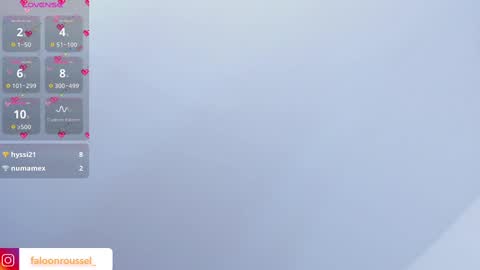 Snapshot of faloonroussel chatting on 03-11-25, 09:59 Faloon online show from 03-11-25, 09:59