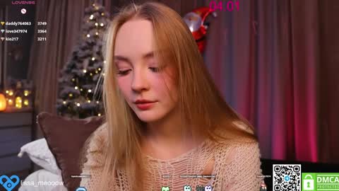 Snapshot of lissa_meooow chatting on 01-04-25, 09:43 your Liza again. Next stream Dec. 1 at 2 or 3 GMT online show from 01-04-25, 09:43