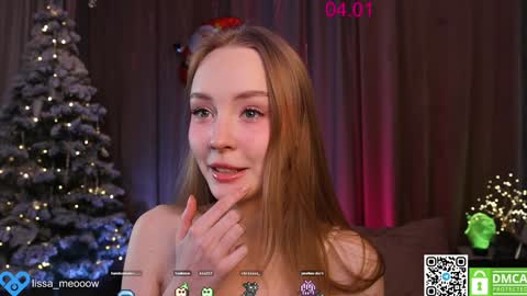 Snapshot of lissa_meooow chatting on 01-04-25, 12:49 your Liza again. Next stream Dec. 1 at 2 or 3 GMT online show from 01-04-25, 12:49