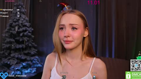 Snapshot of lissa_meooow chatting on 01-11-25, 03:34 your Liza again. Next stream Dec. 1 at 2 or 3 GMT online show from 01-11-25, 03:34