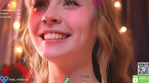 Snapshot of lissa_meooow chatting on 03-05-25, 10:00 your Liza again. Next stream Dec. 1 at 2 or 3 GMT online show from 03-05-25, 10:00