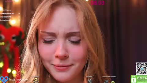 Snapshot of lissa_meooow chatting on 03-08-25, 04:23 your Liza again. Next stream Dec. 1 at 2 or 3 GMT online show from 03-08-25, 04:23