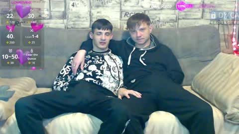 Max tall dark-haired guy with tattoos and Phil blond-haired online show from 05-21-26, 02:18