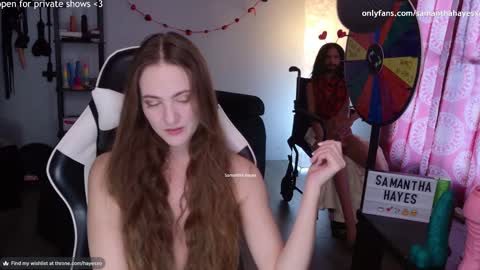 Snapshot of samanthahayesxoxo chatting on 02-12-25, 09:11 The Real Samantha Hayes haha online show from 02-12-25, 09:11