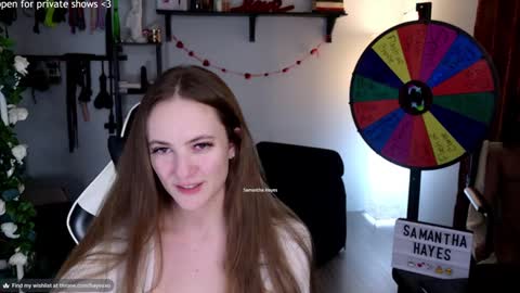 Snapshot of samanthahayesxoxo chatting on 02-20-25, 07:01 The Real Samantha Hayes haha online show from 02-20-25, 07:01