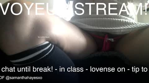 Snapshot of samanthahayesxoxo chatting on 12-05-25, 07:32 The Real Samantha Hayes haha online show from 12-05-25, 07:32