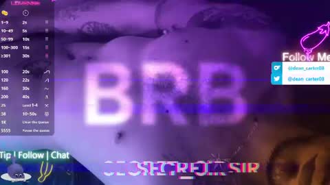 Snapshot of secret_sir chatting on 07-01-26, 09:58 Dean Carter online show from 07-01-26, 09:58
