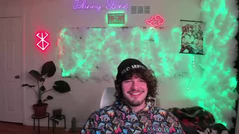 Snapshot of thejohnnystone chatting on 03-26-26, 12:17 Johnny Stone online show from 03-26-26, 12:17