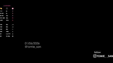 Snapshot of tomie_san chatting on 06-01-26, 10:50 Tomie online show from 06-01-26, 10:50