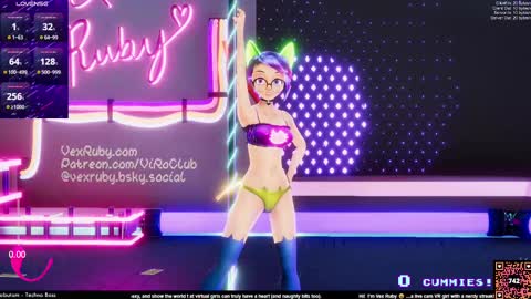 Snapshot of vexruby chatting on 02-23-25, 01:13 Vex Ruby online show from 02-23-25, 01:13