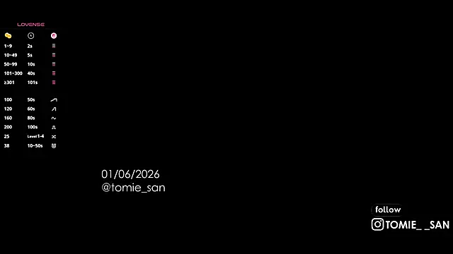 Snapshot of tomie_san chatting on 06-01-26, 10:50 tomie san online show from 06-01-26, 10:50