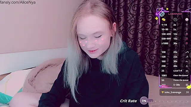AliceNya cute online show from 10-13-25, 04:34