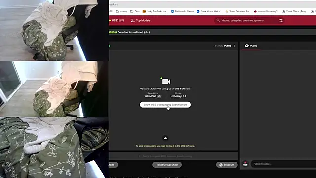 Snapshot of CassiPark chatting on 10-05-25, 12:03 CassiPark online show from 10-05-25, 12:03