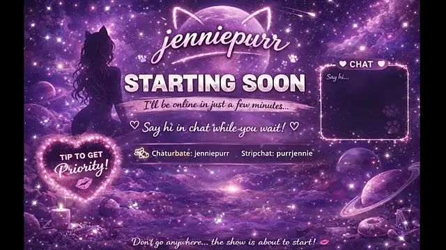 purrjennie online show from 03-31-26, 08:59